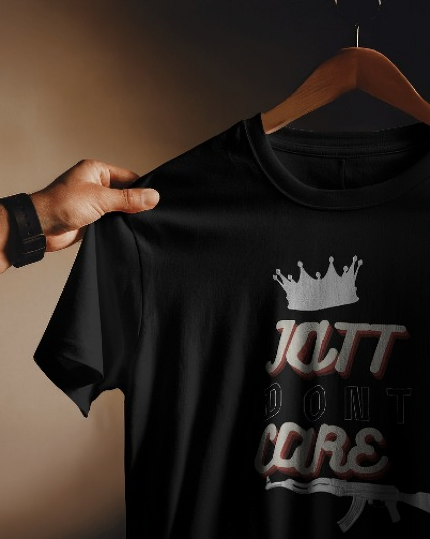 JATT DONT CARE V NECK T SHIRT