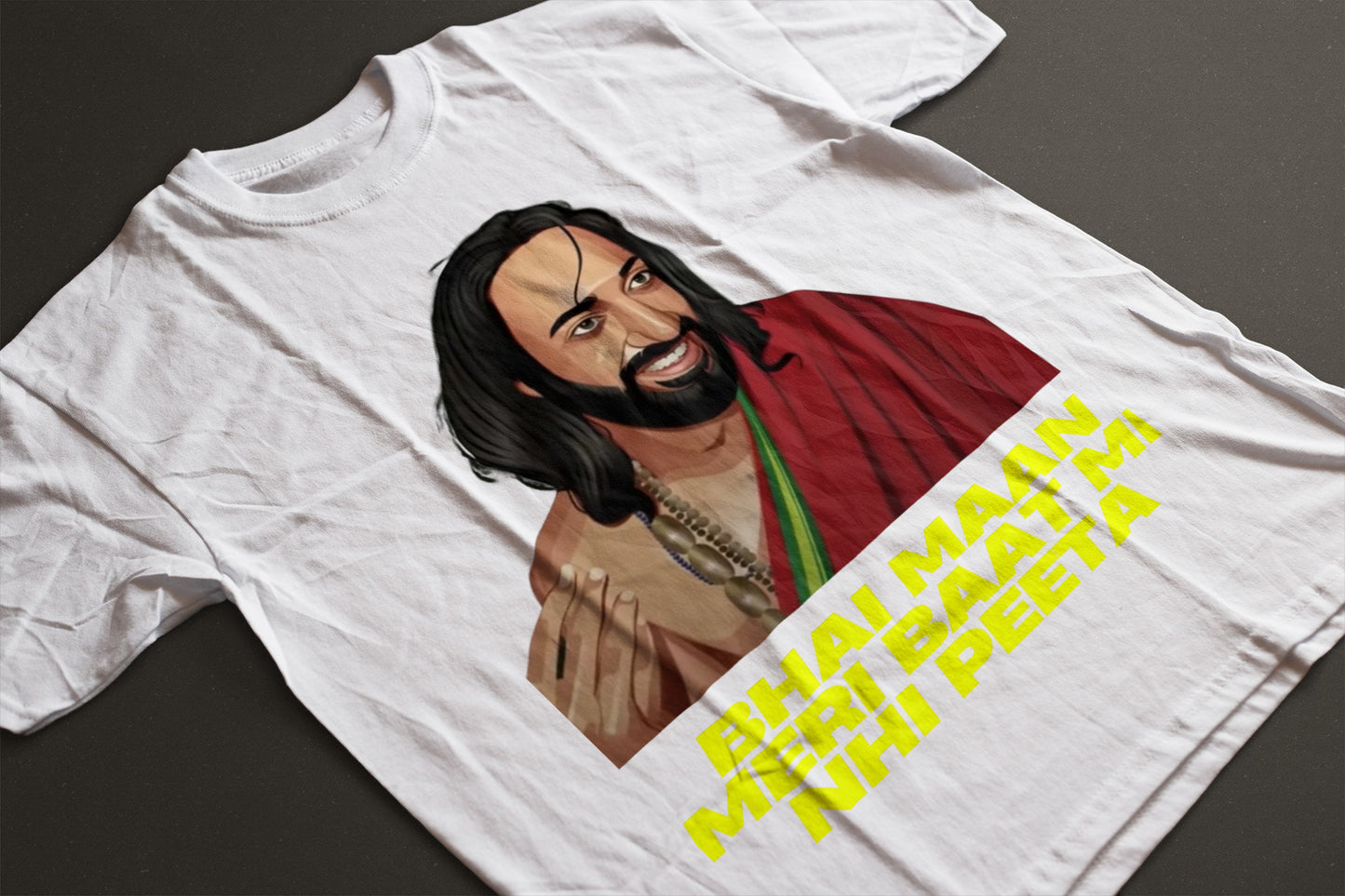 V Neck Half sleeve IIT Baba T Meme shirt